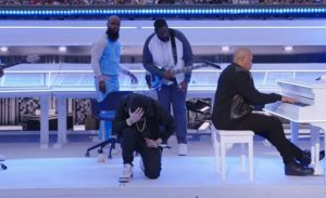 Eminem Takes a Knee During Super Bowl Halftime Performance